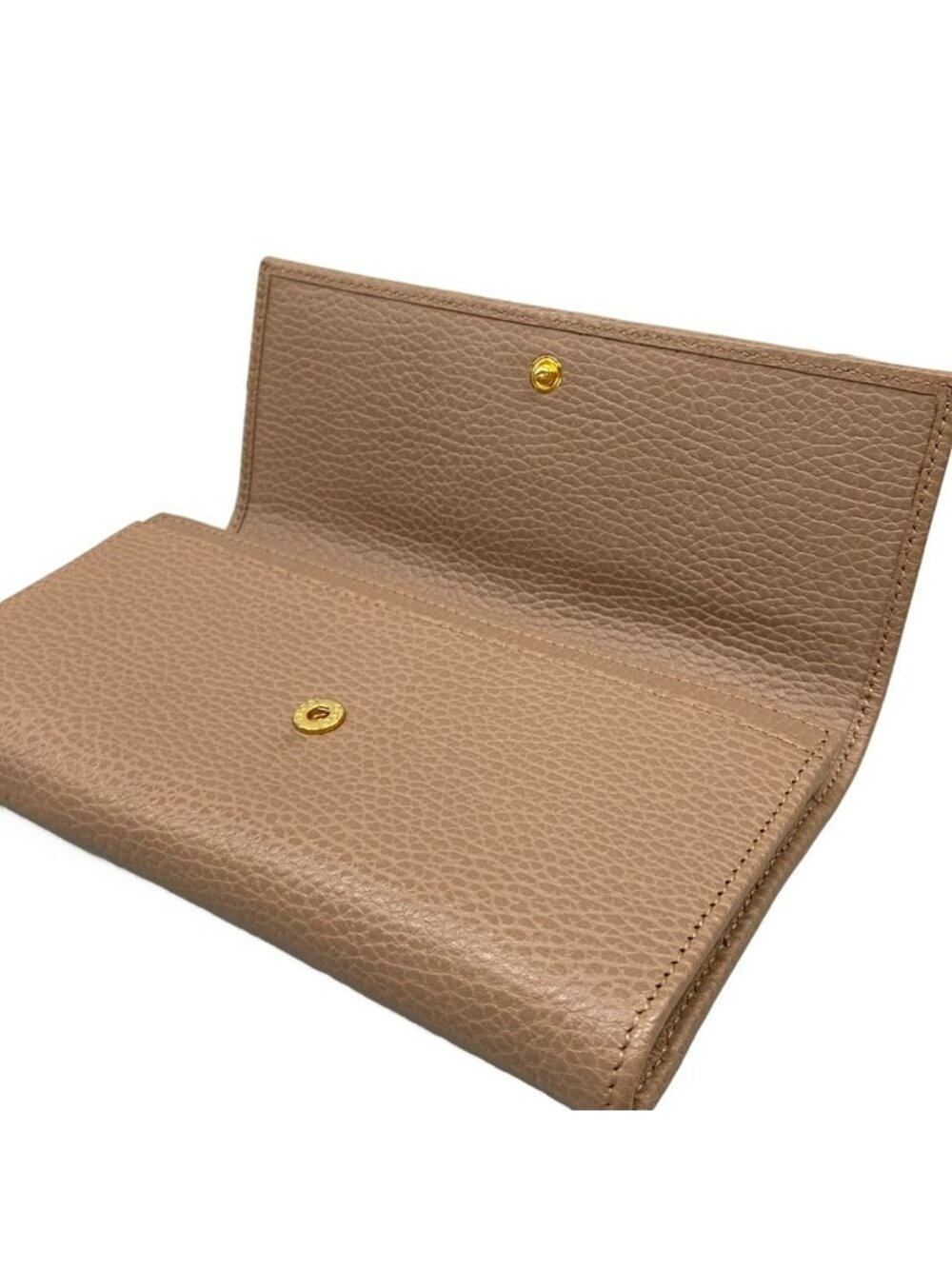 Gucci Wallet GG Marmont Double Bicolor Continental Light Brown Leather - Picture 3 of 7